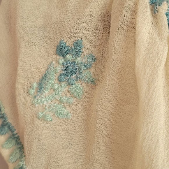 FREE PEOPLE Paisley Park Sheer Peasant Blouse - Picture 14 of 16